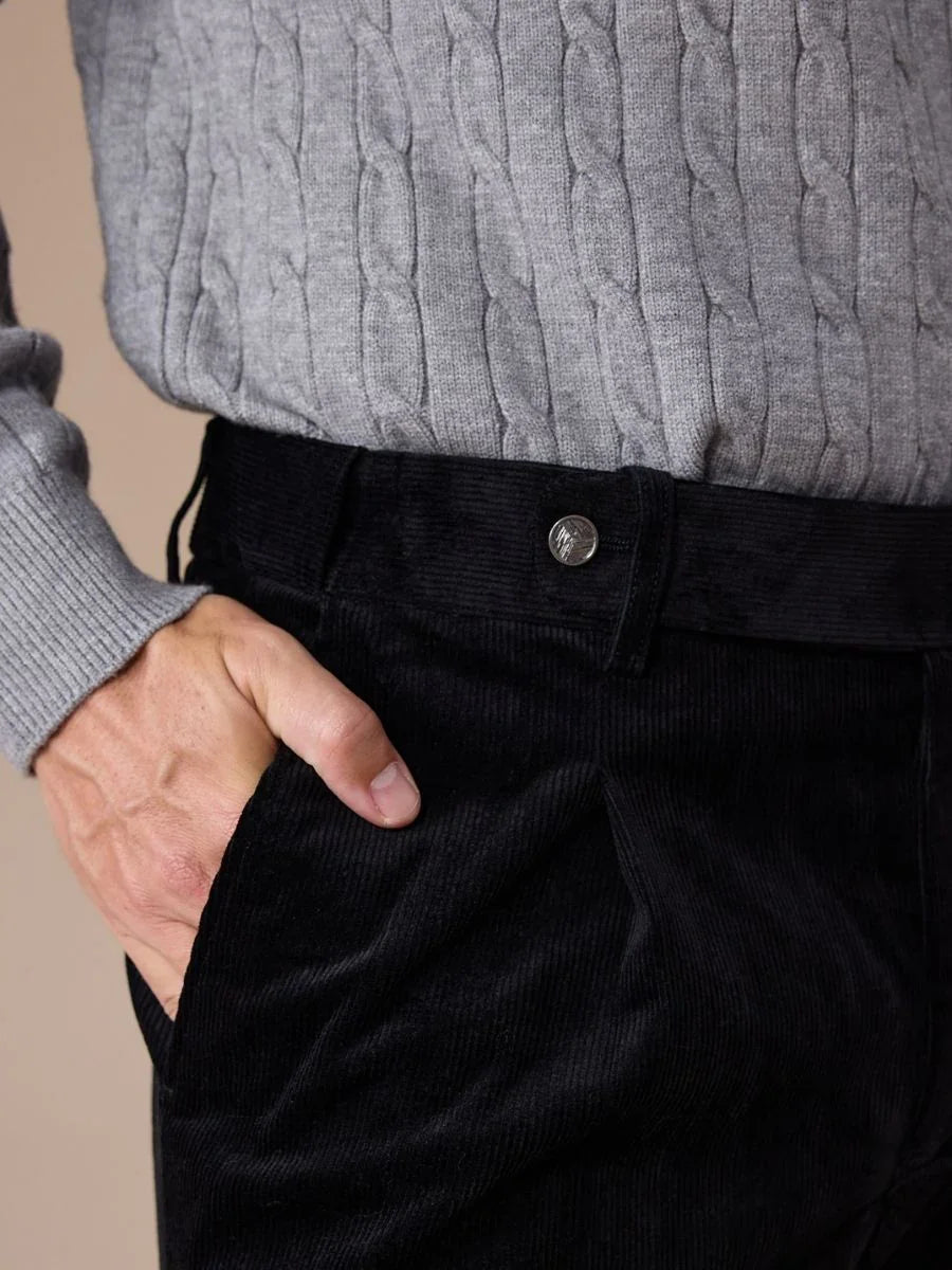 Marini Crotone High Waisted Belt Loop Velvet Pants