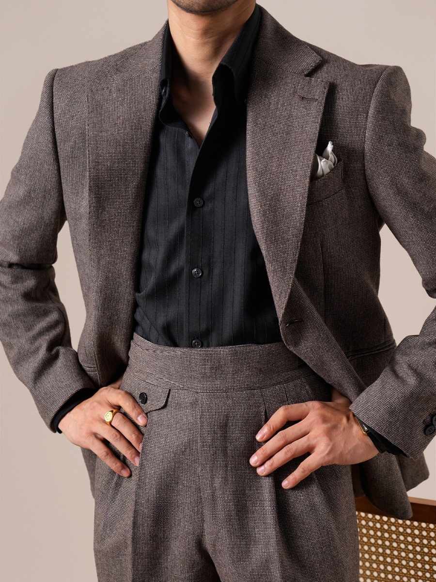 Marini Bergamo Single-Breasted Wool Blazer