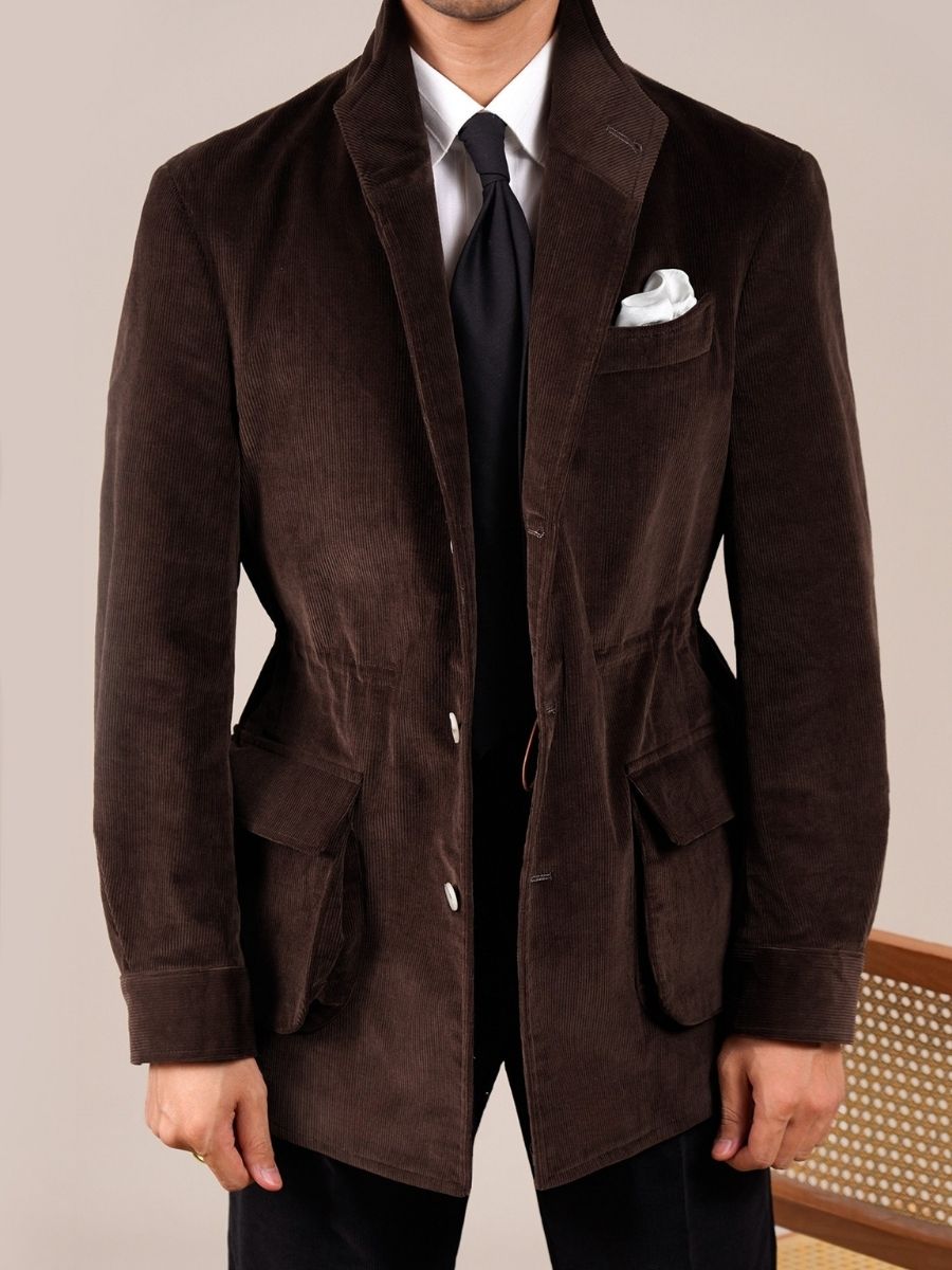 Marini Textured Corduroy Blazer