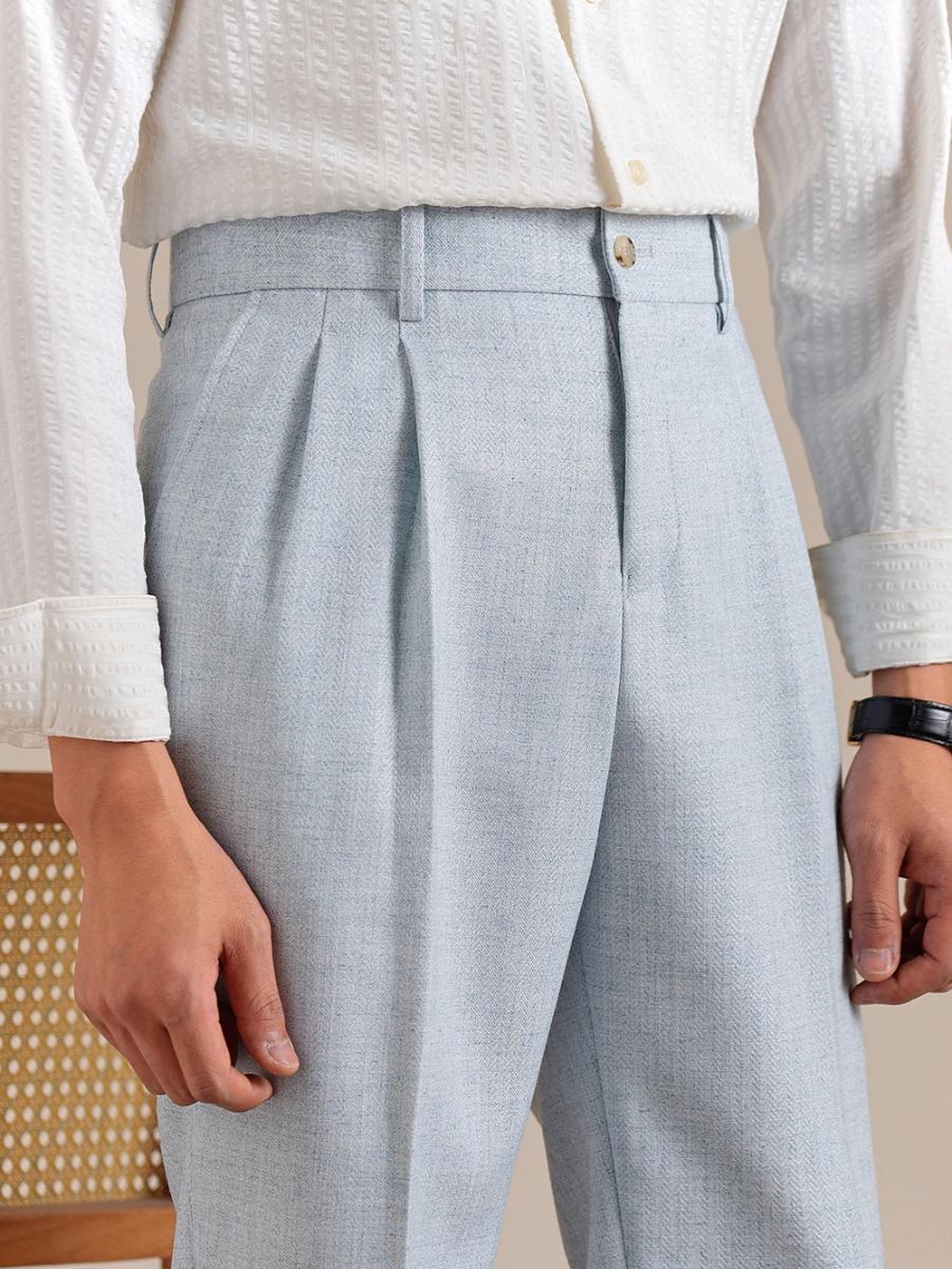 Marini Volterra High-Waist Belt Loop Trousers