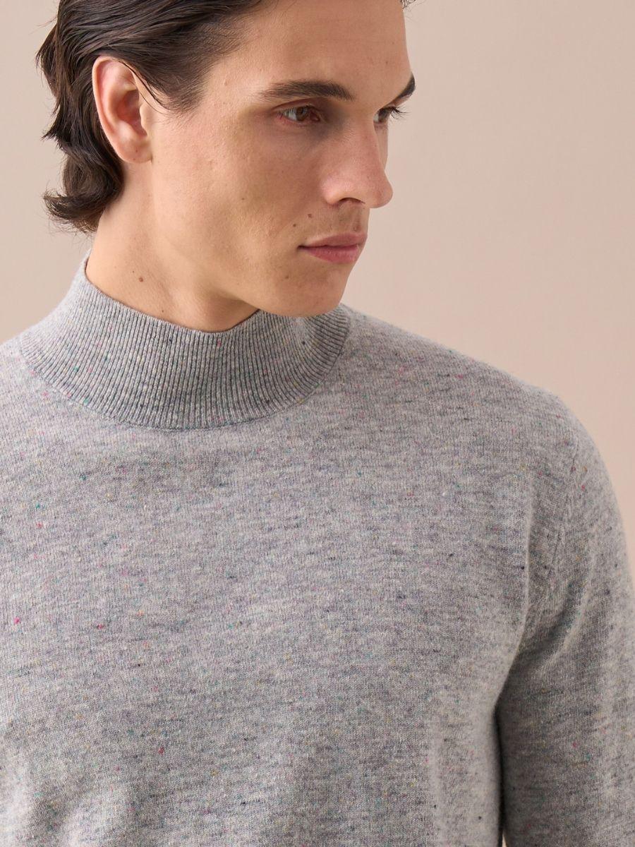 Marini Wool Sky Mock Neck Sweater