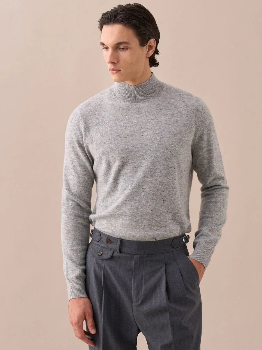 Marini Wool Sky Mock Neck Sweater