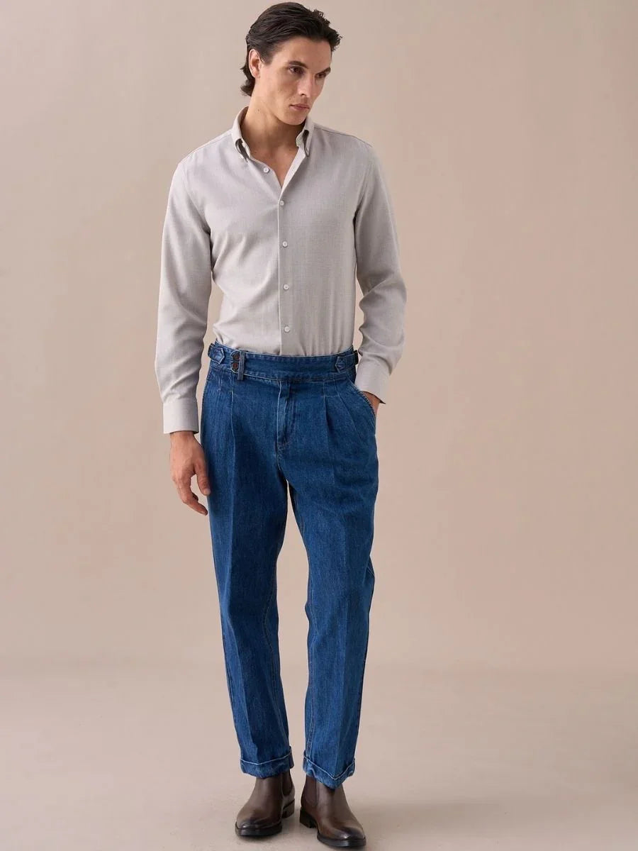 Marini Isernia High Waisted Denim Trousers