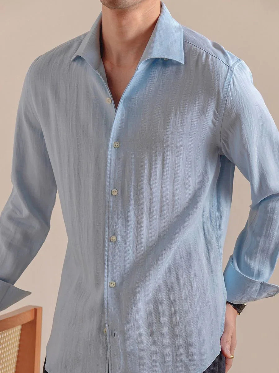 Marini Ivory Textured Relaxed Shirt