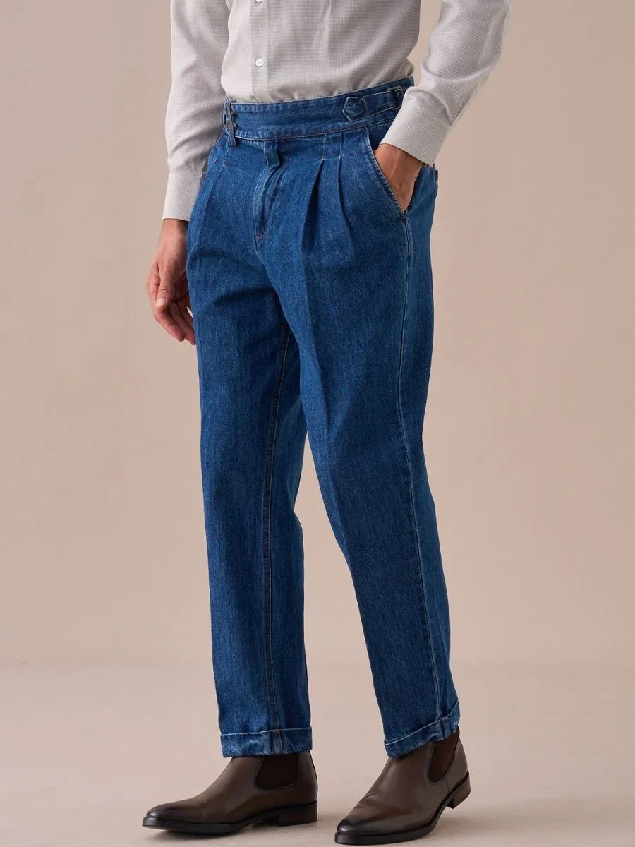 Marini Isernia High Waisted Denim Trousers