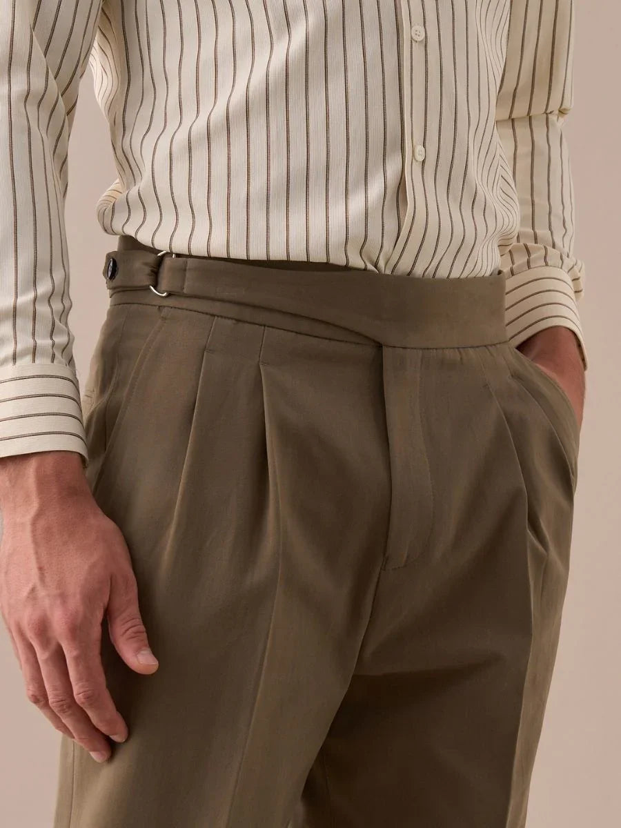 Marini Oria High Waisted Double Pleated Gurkha Pants