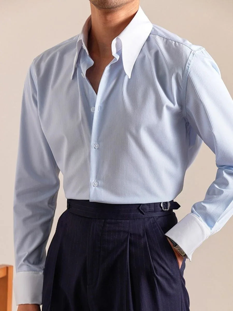 Marini Nemi Wrinkle-Free Stripe Shirt