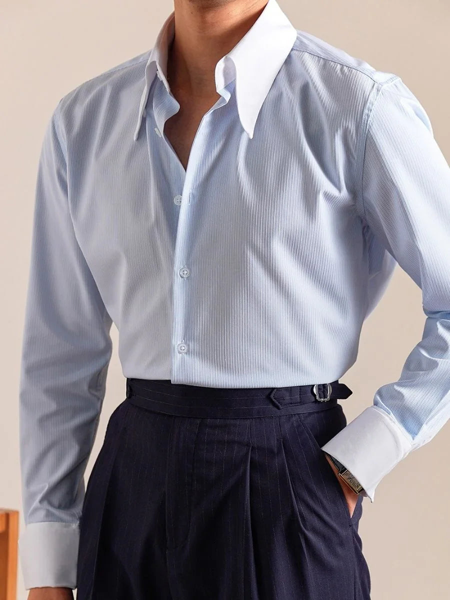 Marini Nemi Wrinkle-Free Stripe Shirt