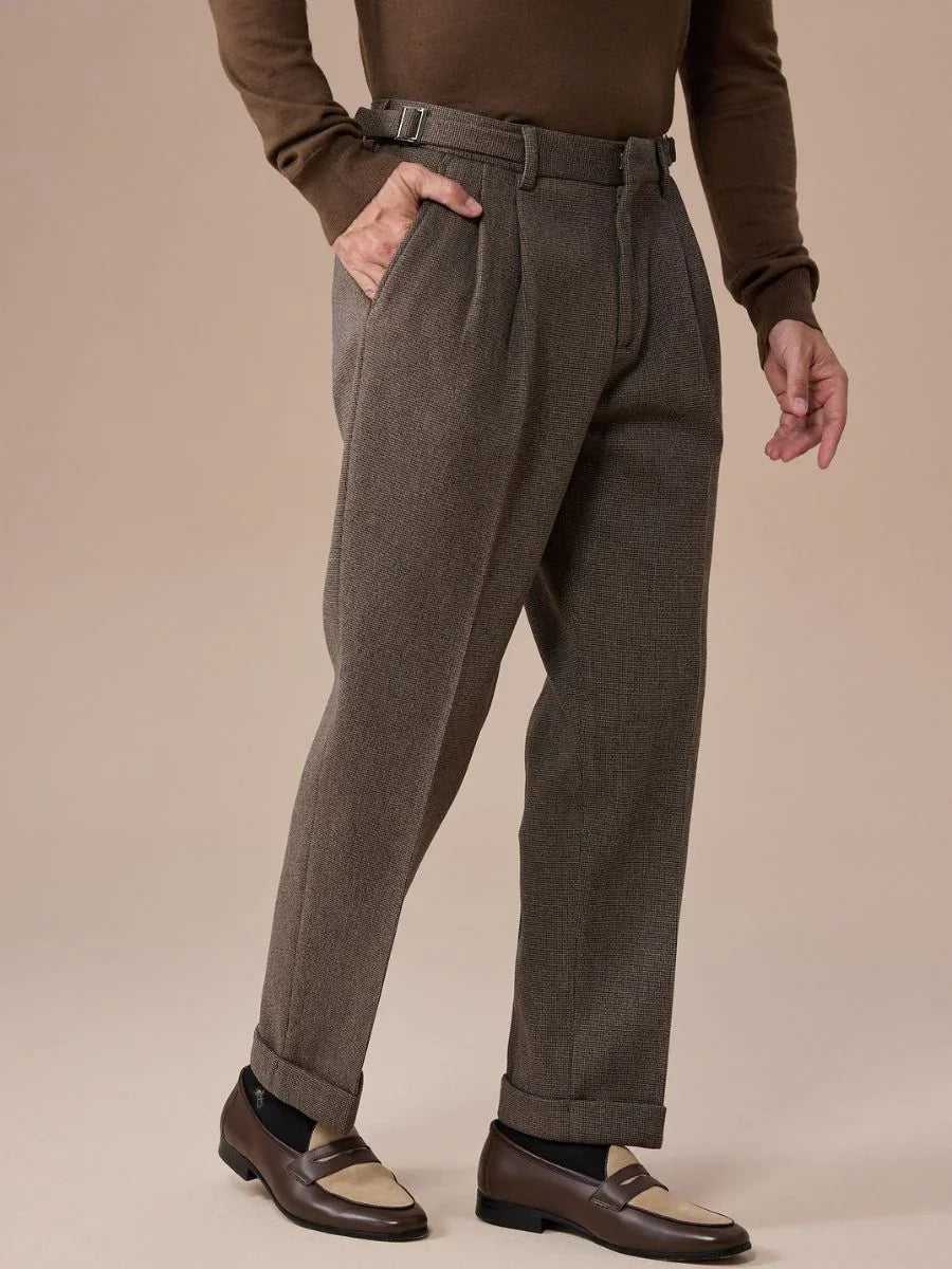 Marini Regio High Waisted Belt Loop Trousers