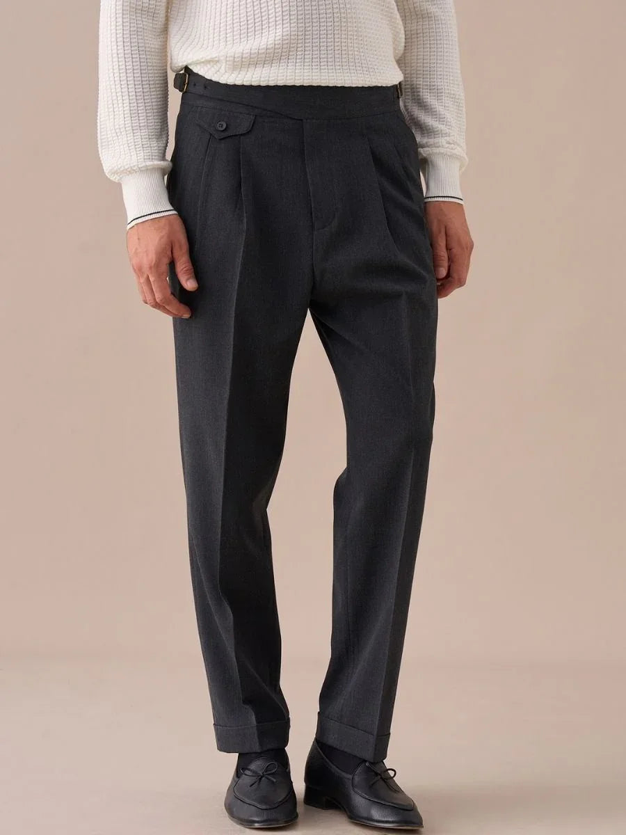 Marini Valdora High Waisted Double Pleated Gurkha Pants