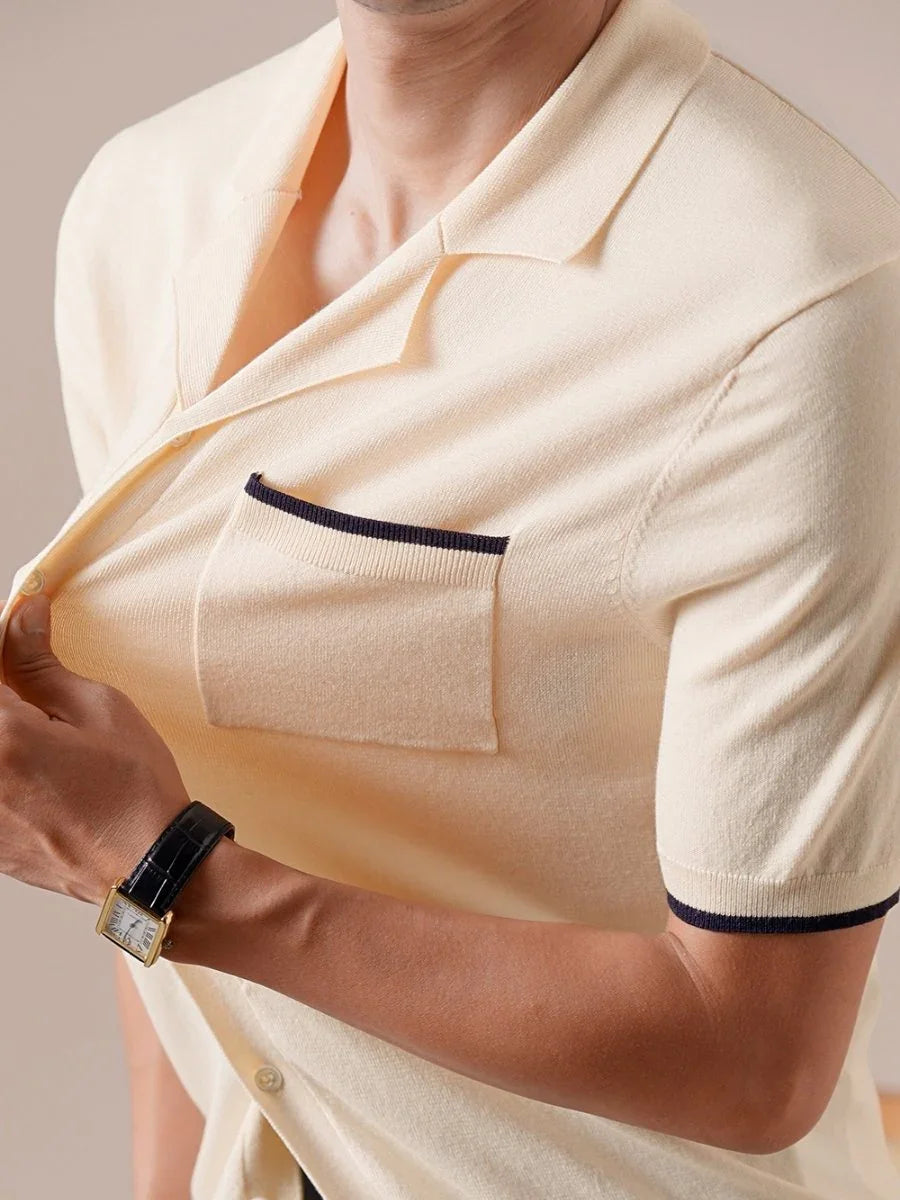 Marini Summer Knit Polo Cardigan