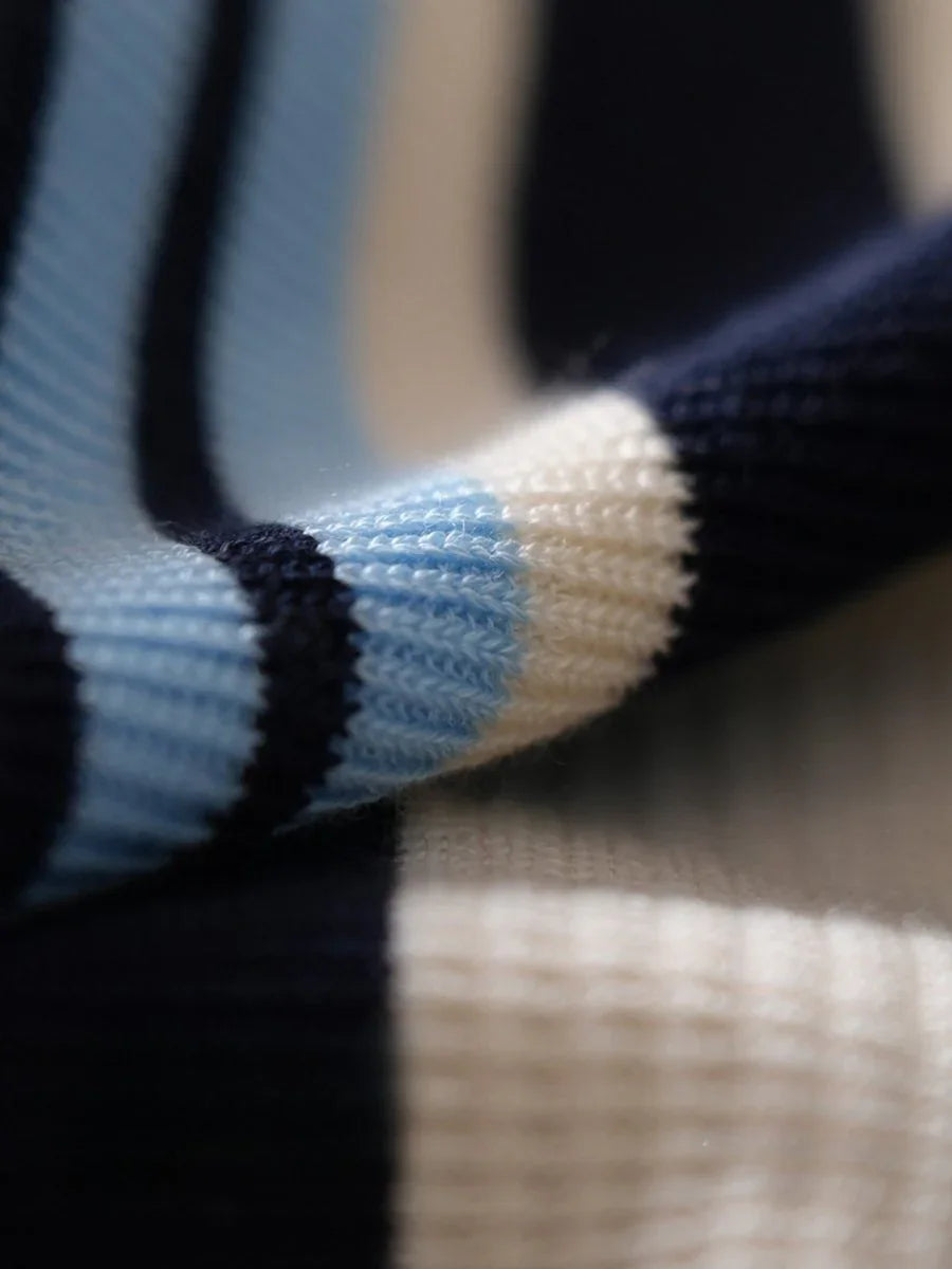 Marini Striped Knit Henley Tee