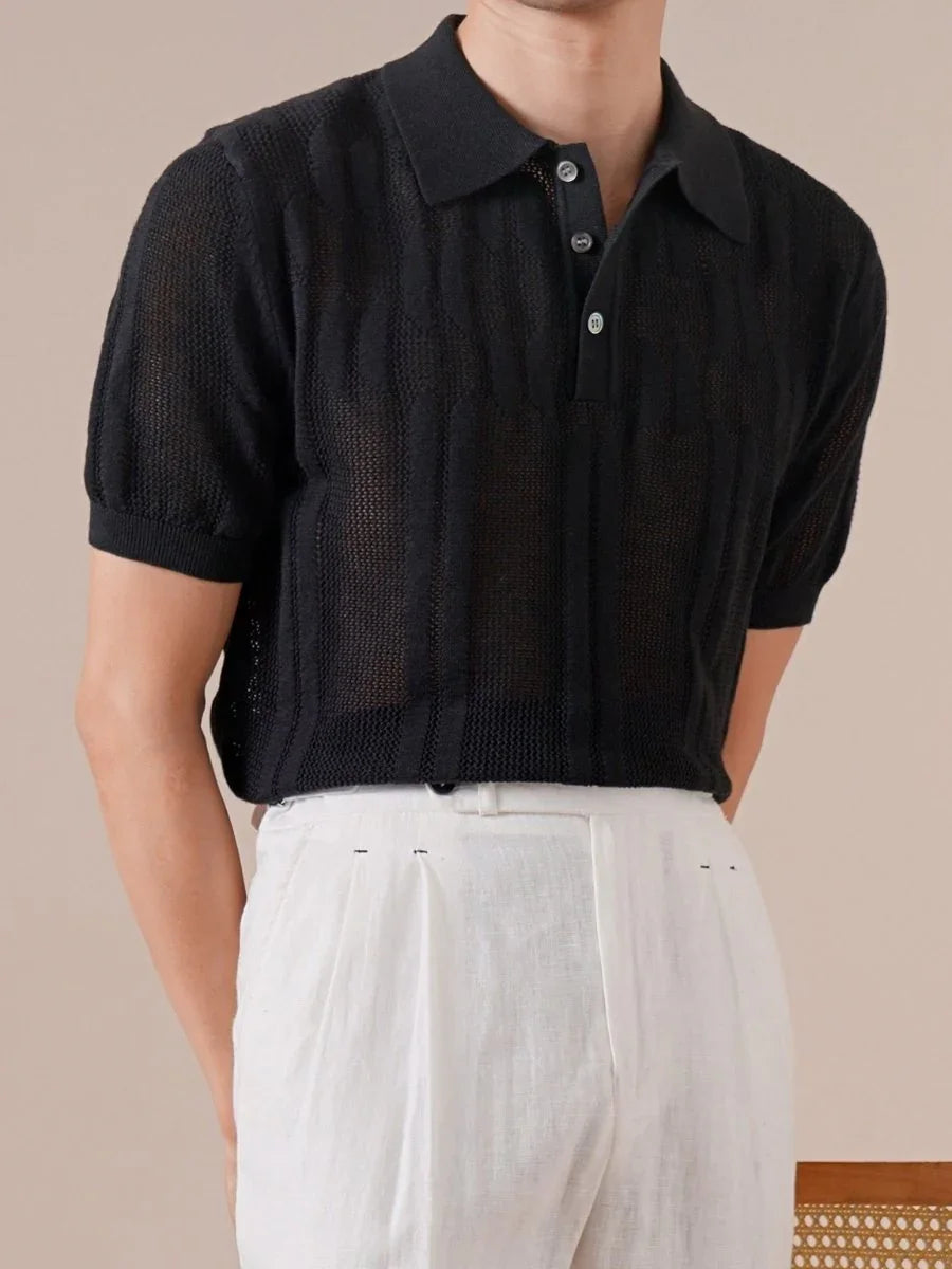 Marini Linen Texture Polo