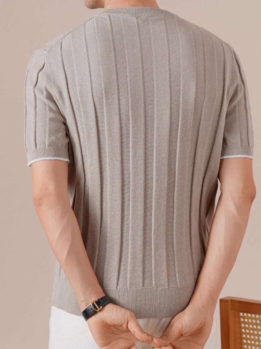 Marini Linen Coastline Henley Shirt