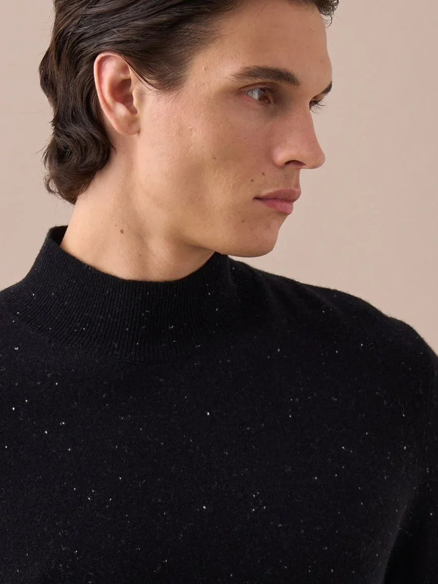 Marini Wool Sky Mock Neck Sweater