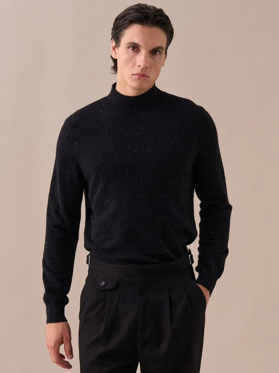 Marini Wool Sky Mock Neck Sweater