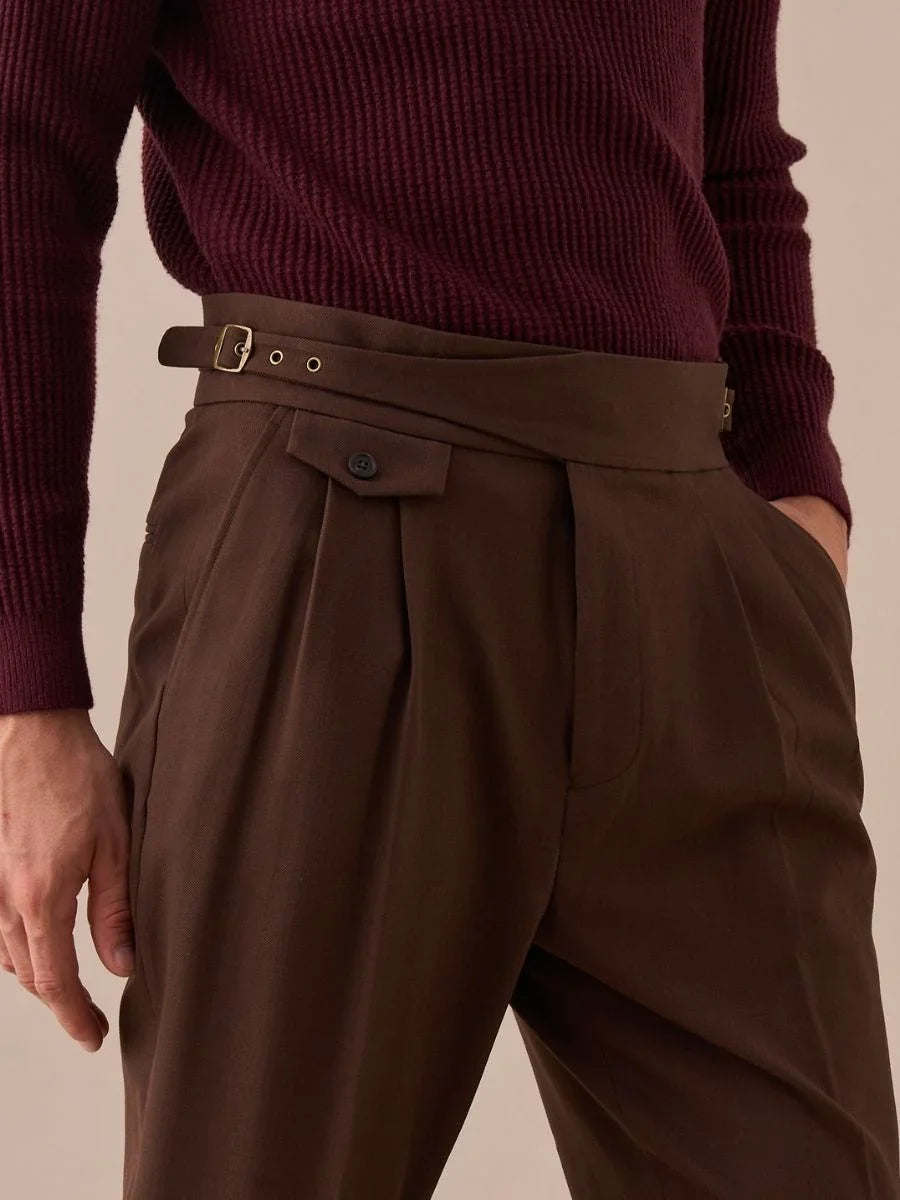 Marini Sorano High Waisted Double Pleated Gurkha Pants