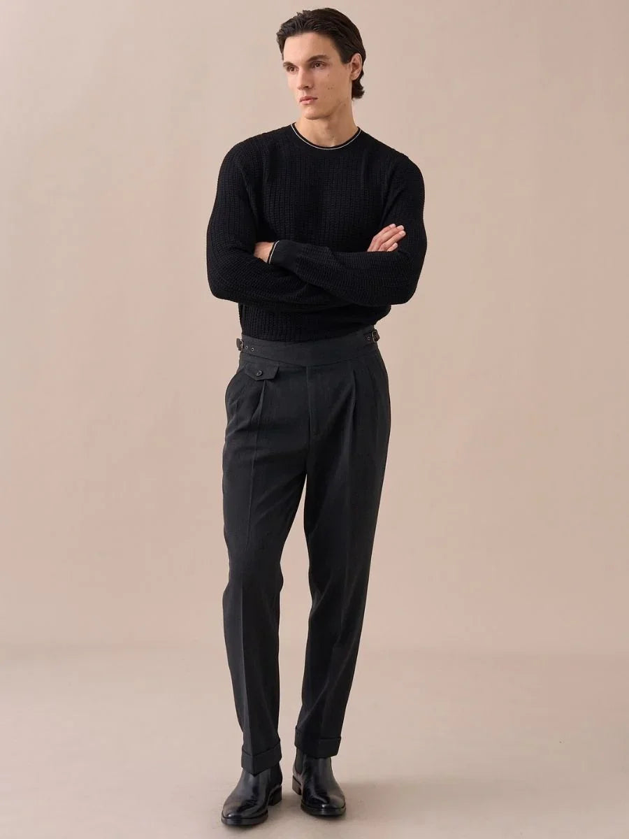 Marini Sorano High Waisted Double Pleated Gurkha Pants