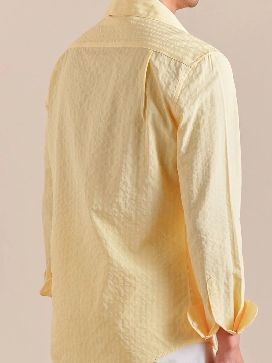 Marini Lightweight Seersucker Long-Sleeve Shirt