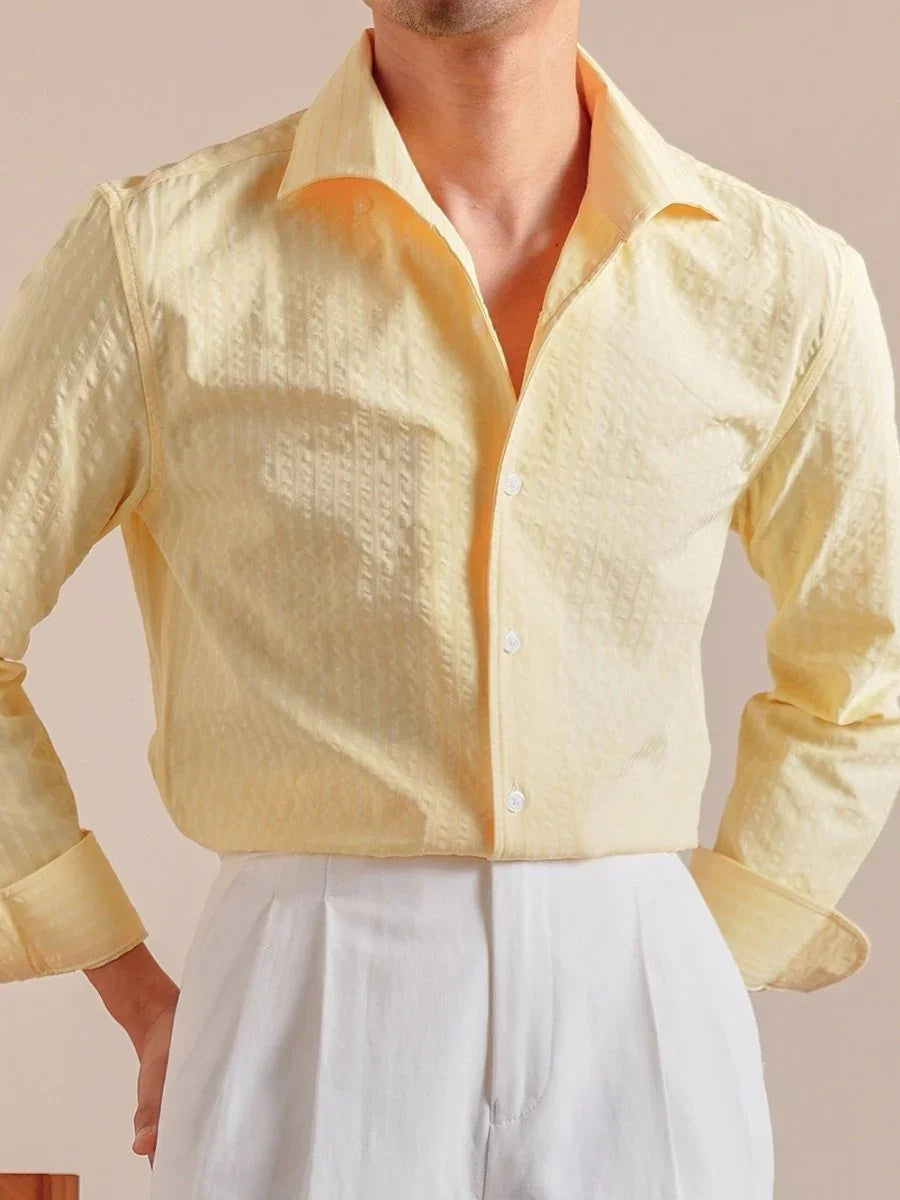 Marini Lightweight Seersucker Long-Sleeve Shirt