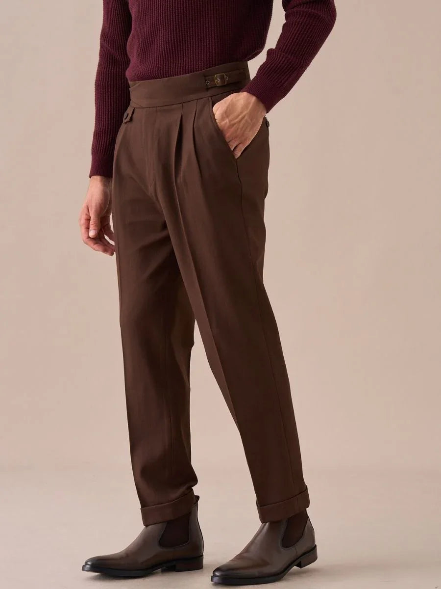 Marini Sorano High Waisted Double Pleated Gurkha Pants