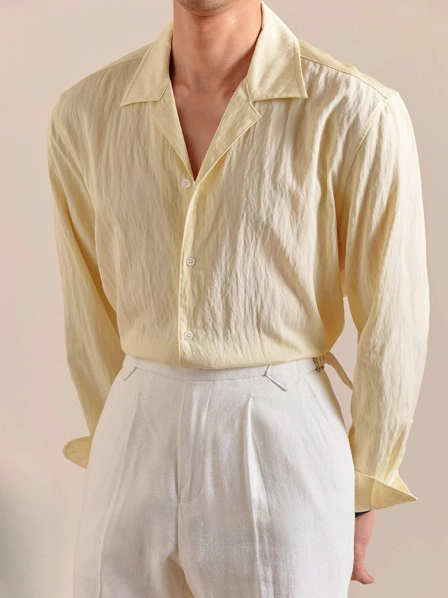 Marini Cuban Collar Relaxed Shirt