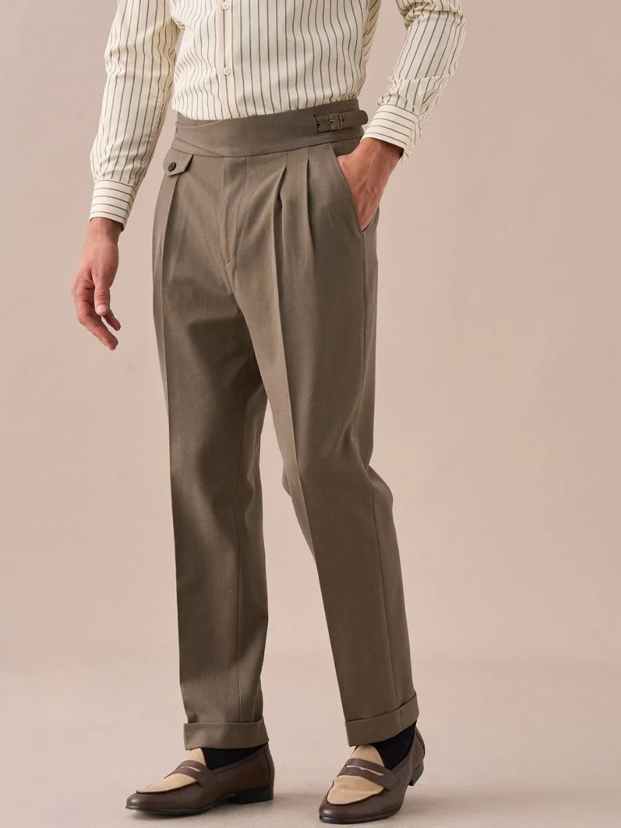 Marini Sorano High Waisted Double Pleated Gurkha Pants
