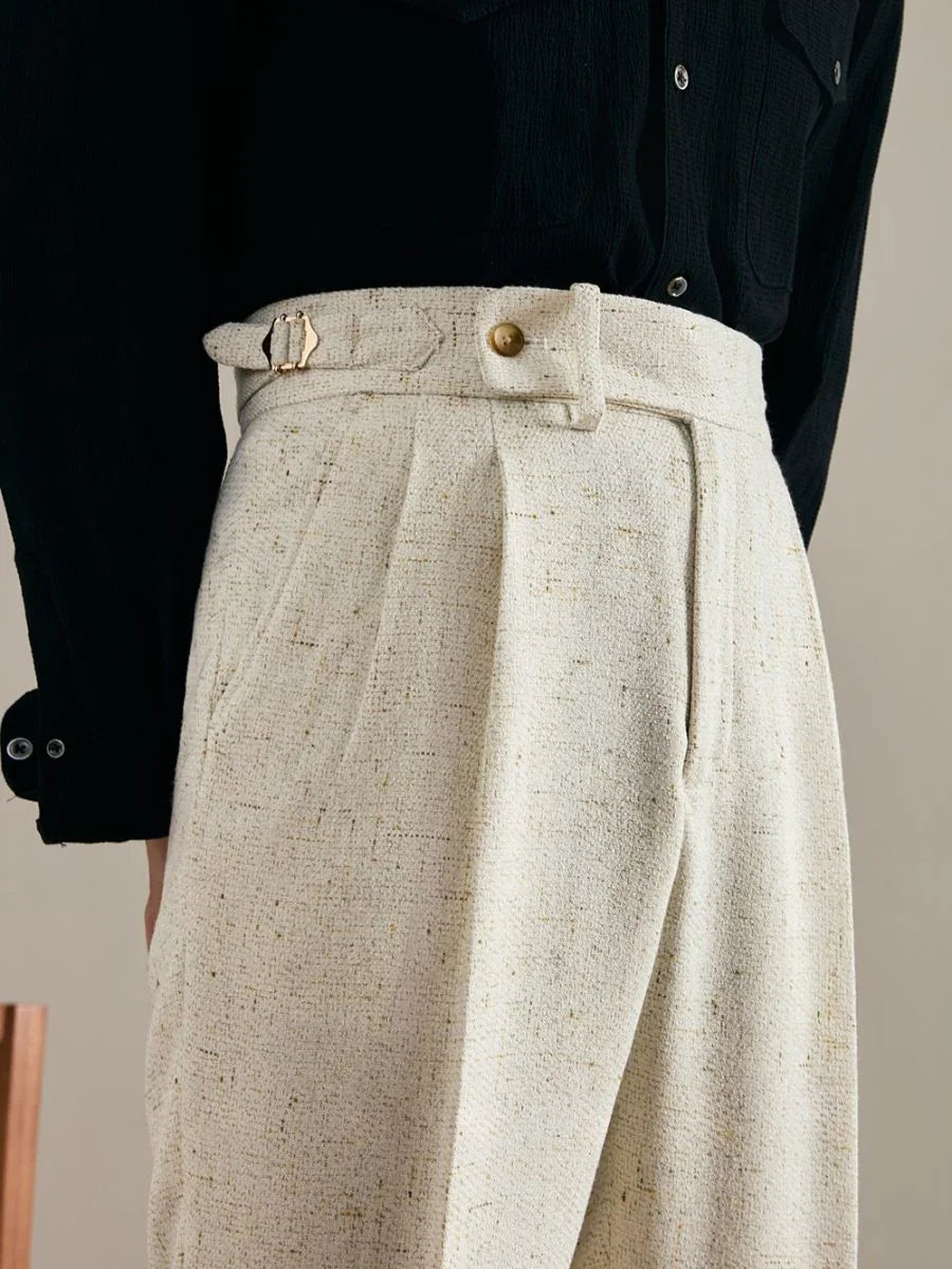 Marini Amalfi High-Waist Linen Trousers