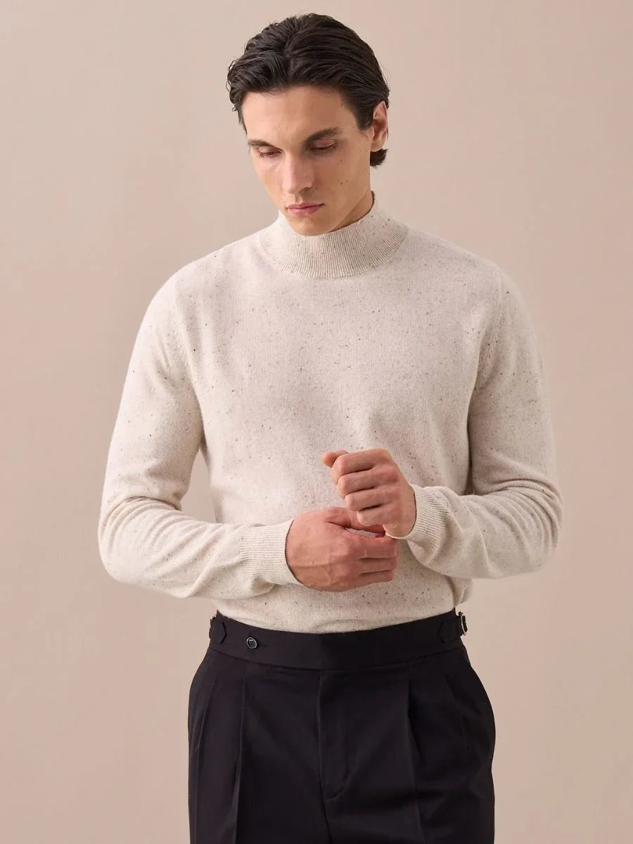 Marini Wool Sky Mock Neck Sweater