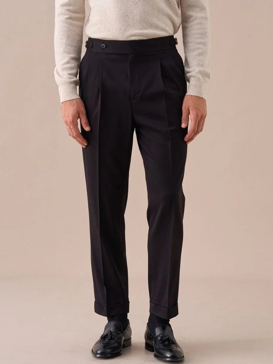Marini Moliterno High Waisted Double Pleated Pants