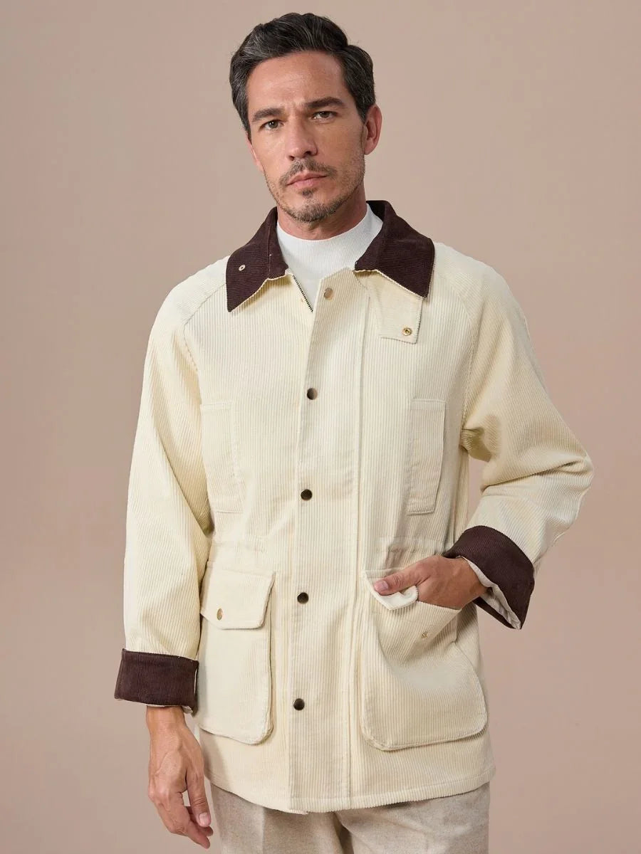 Retro British Corduroy Collar Jacket 100% cotton