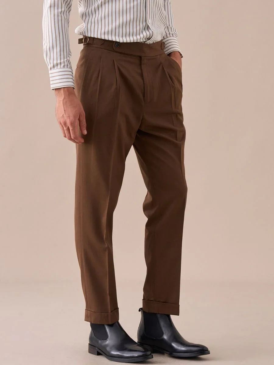 Marini Moliterno High Waisted Double Pleated Pants