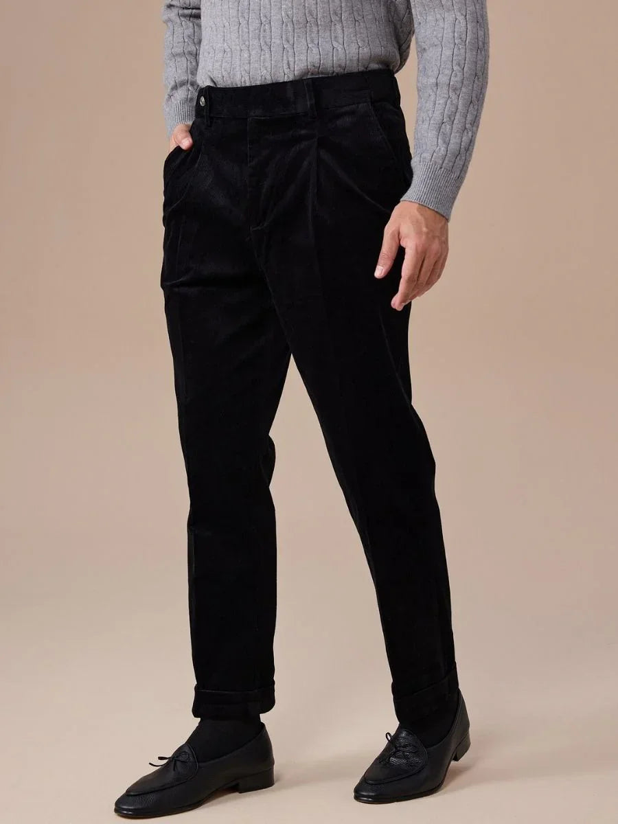 Marini Crotone High Waisted Belt Loop Velvet Pants