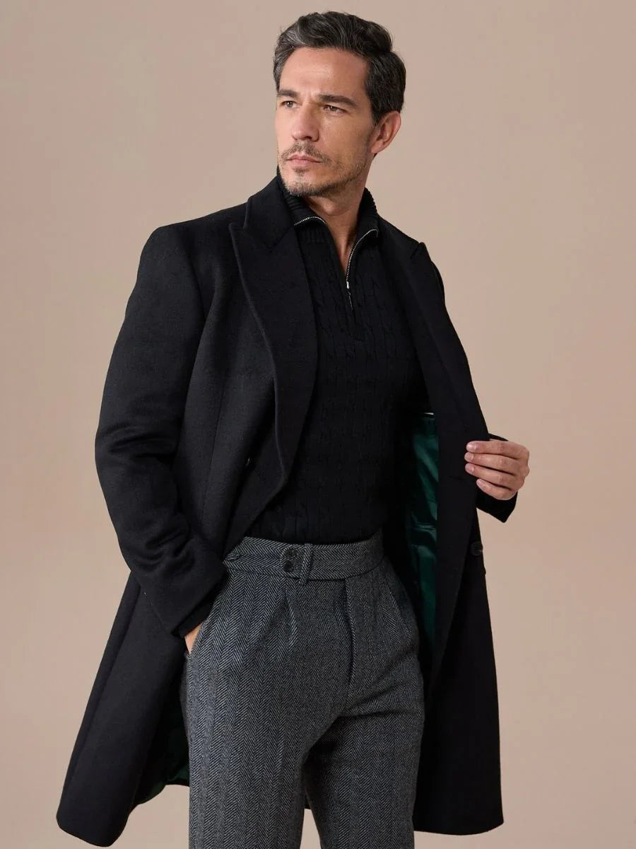 Marini Wool Blend Chesterfield Overcoat