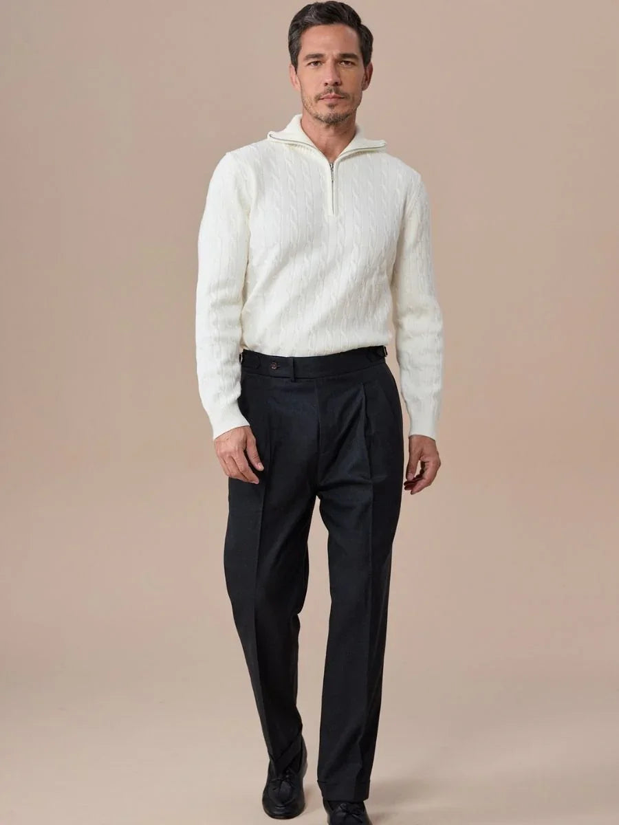 Marini Half Zip Polo Collar Sweater