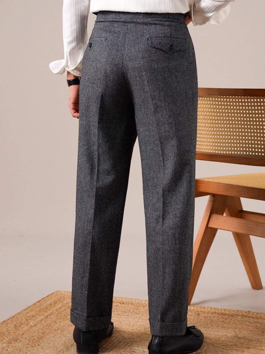 Marini Bergamo High Waisted Wool Grukha Trousers