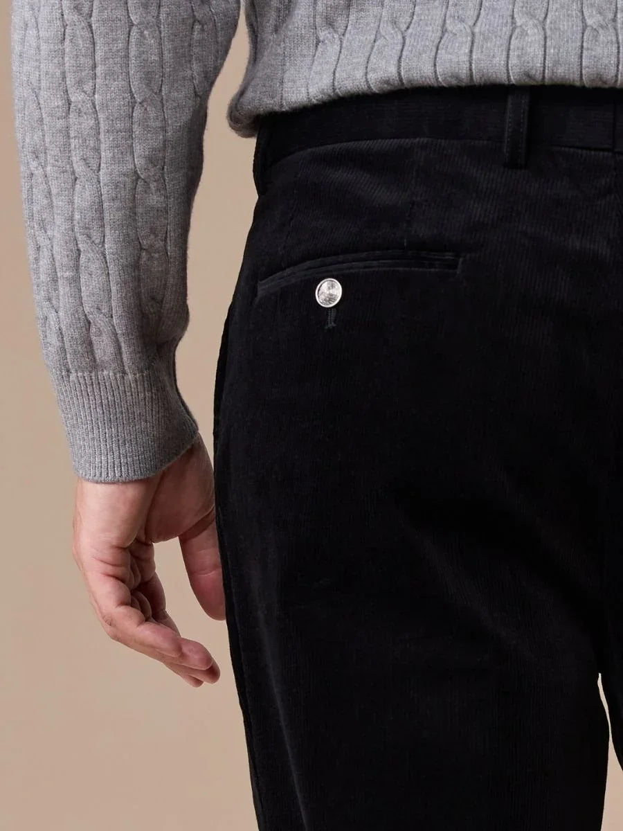 Marini Crotone High Waisted Belt Loop Velvet Pants