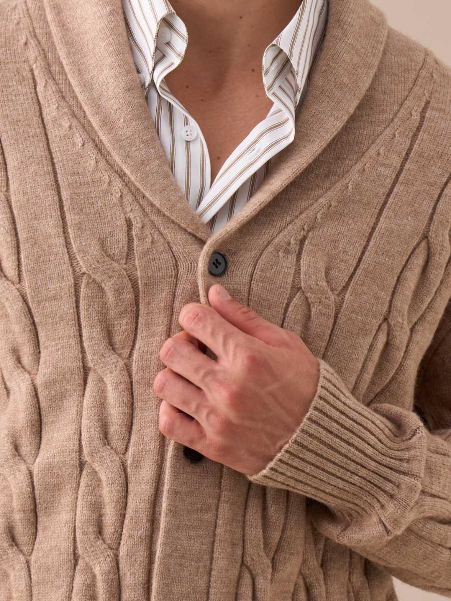 Marini Shawl Collar Knit Cardigan