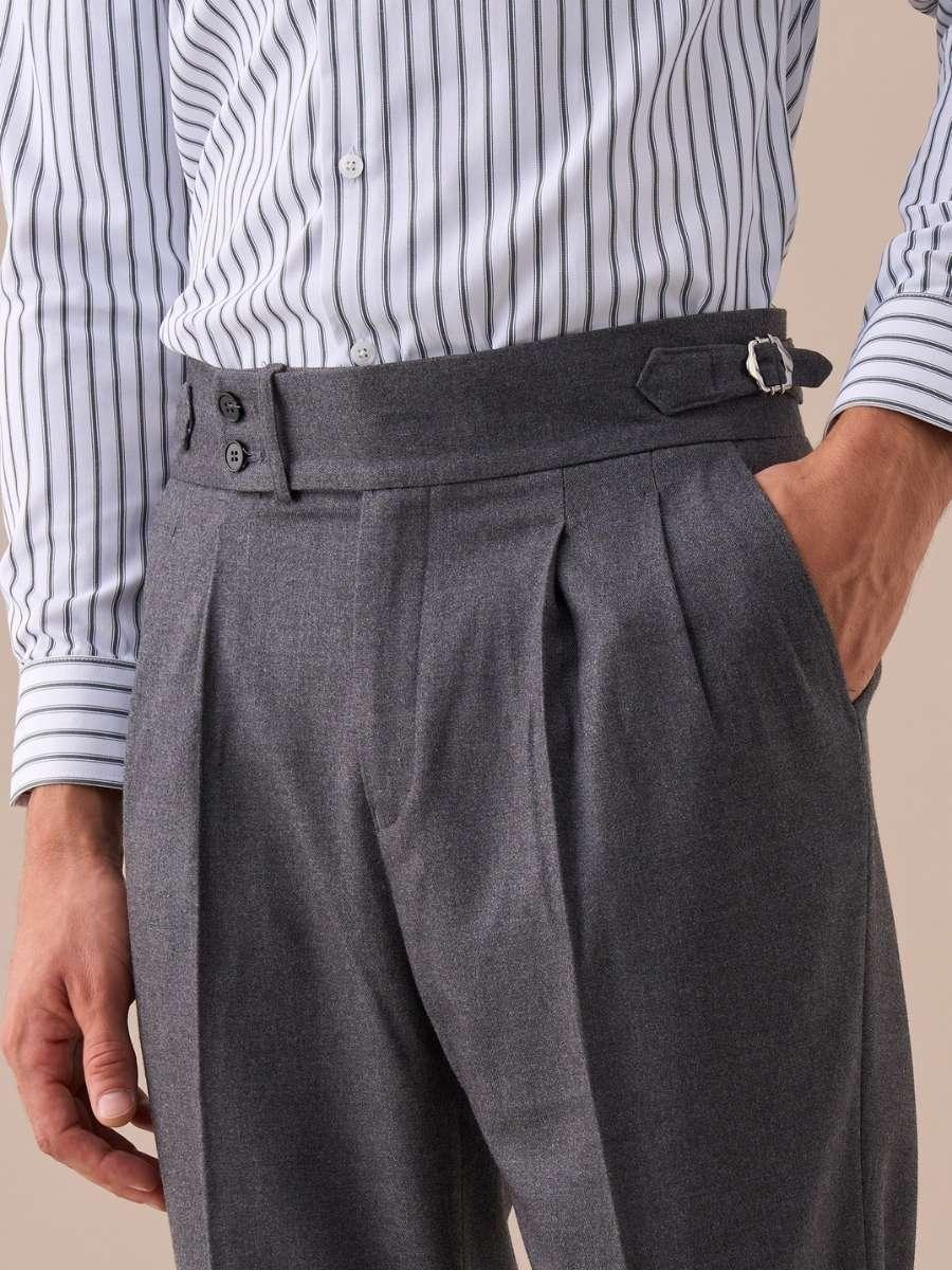 Marini Napoli High Waisted Double Pleated Pants