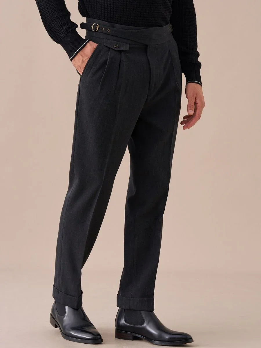 Marini Sorano High Waisted Double Pleated Gurkha Pants