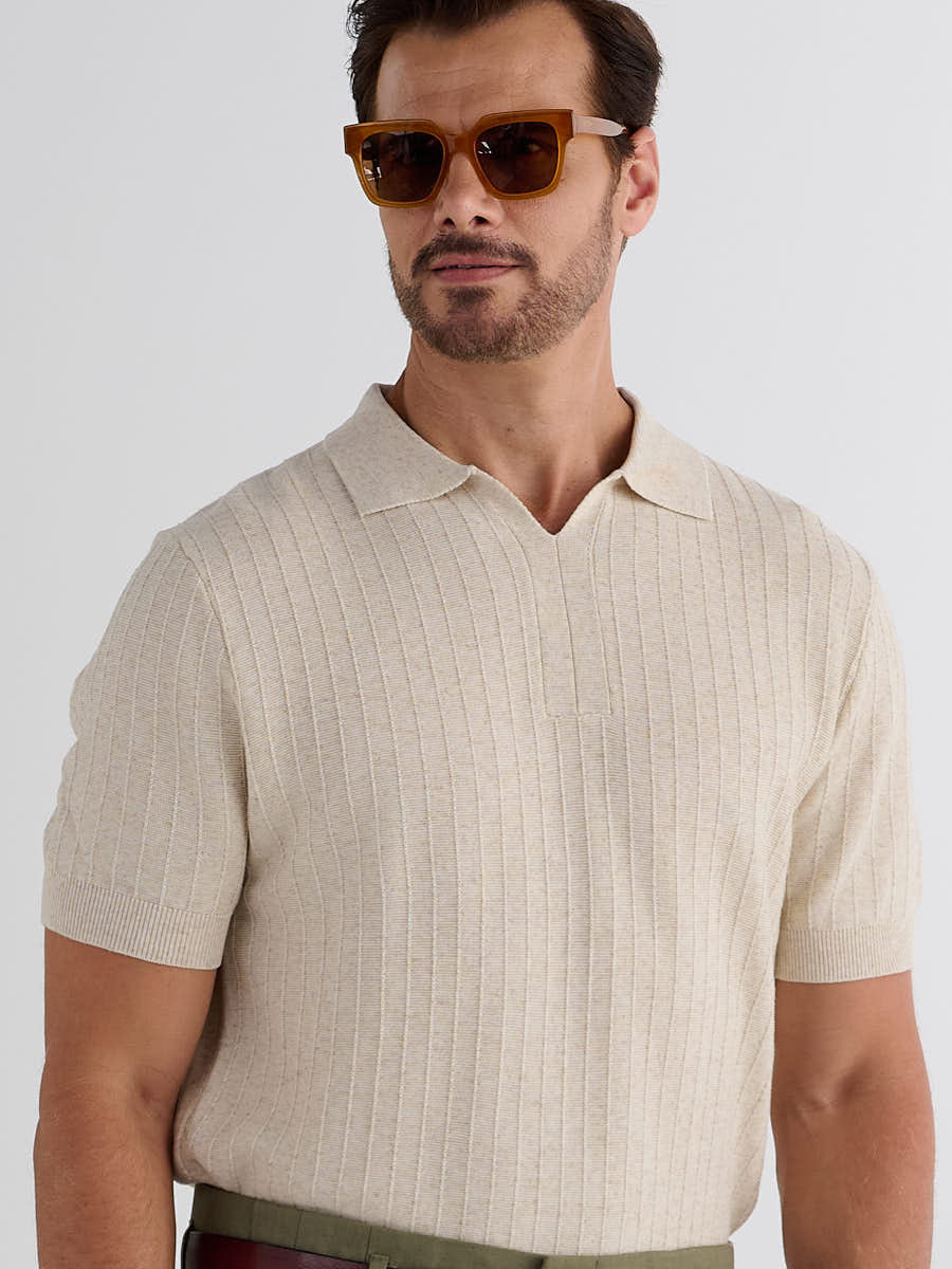 Marini Alviero Linen Blend Polo
