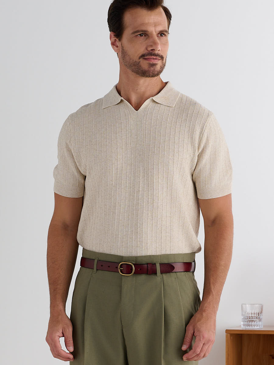 Marini Alviero Linen Blend Polo