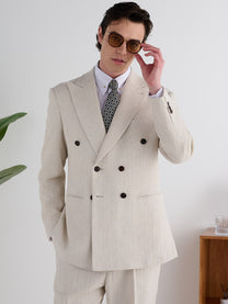 Marini Ravello Herringbone Double Breasted Jacket