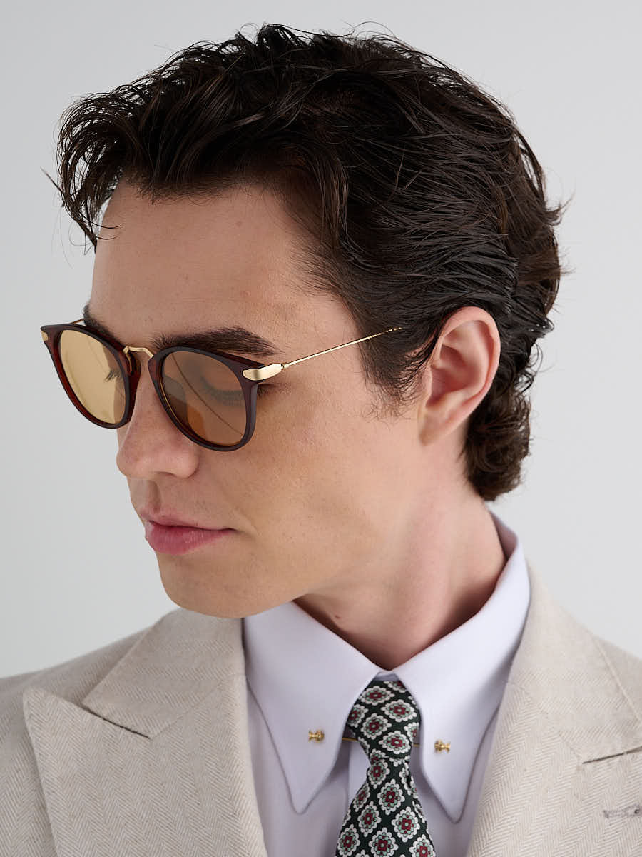 Marini Vintage Round Sunglasses