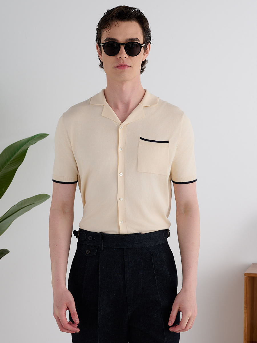 Marini Summer Knit Polo Cardigan