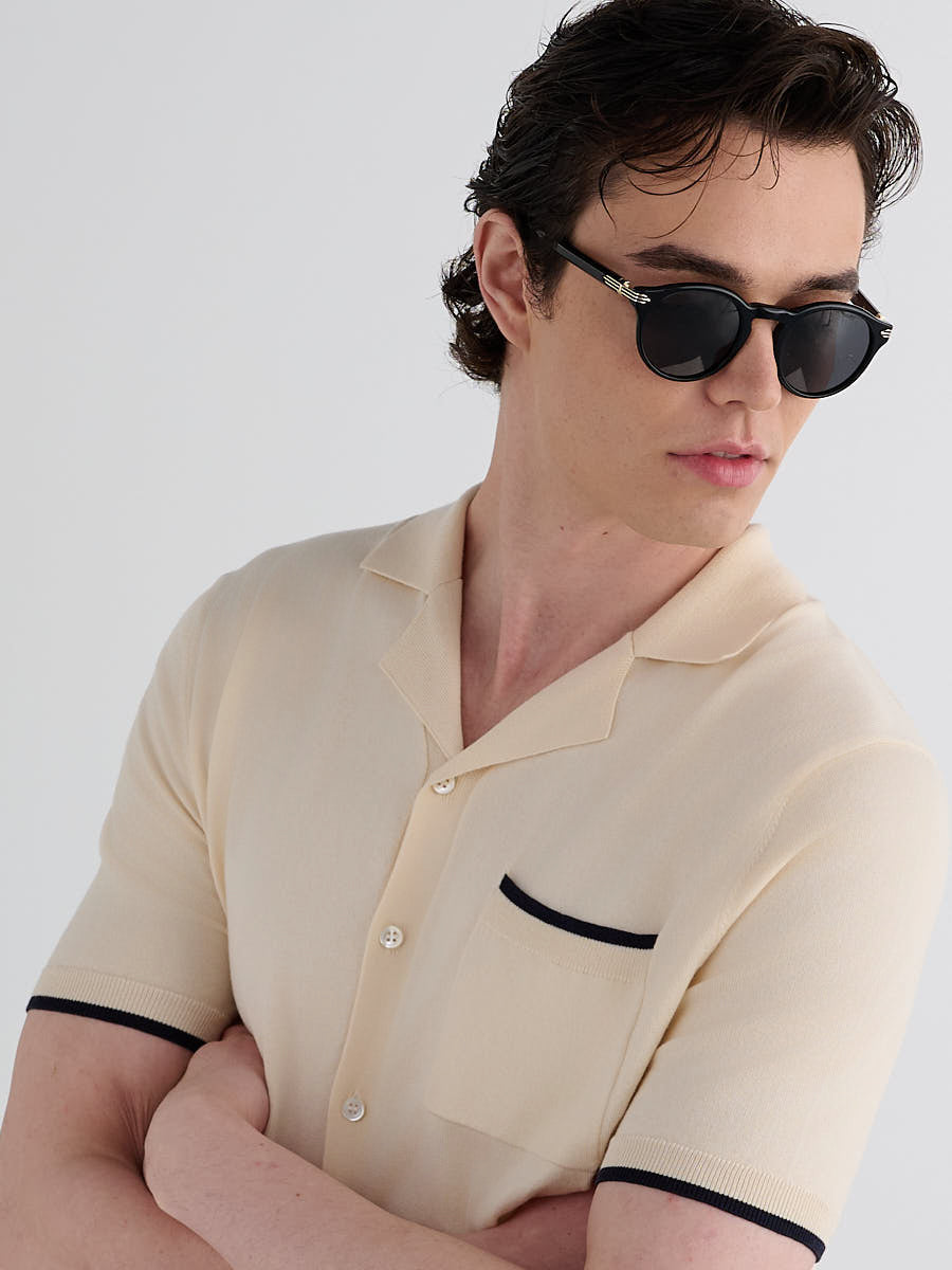 Marini Summer Knit Polo Cardigan