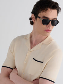 Marini Summer Knit Polo Cardigan
