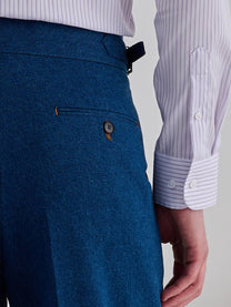Marini Faenza High Waisted Pleated Denim Trousers