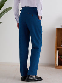 Marini Faenza High Waisted Pleated Denim Trousers