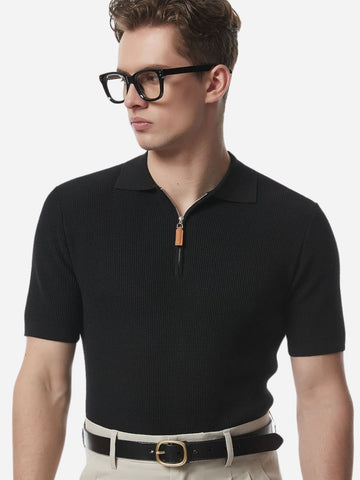 Marini Zip-Knit Polo
